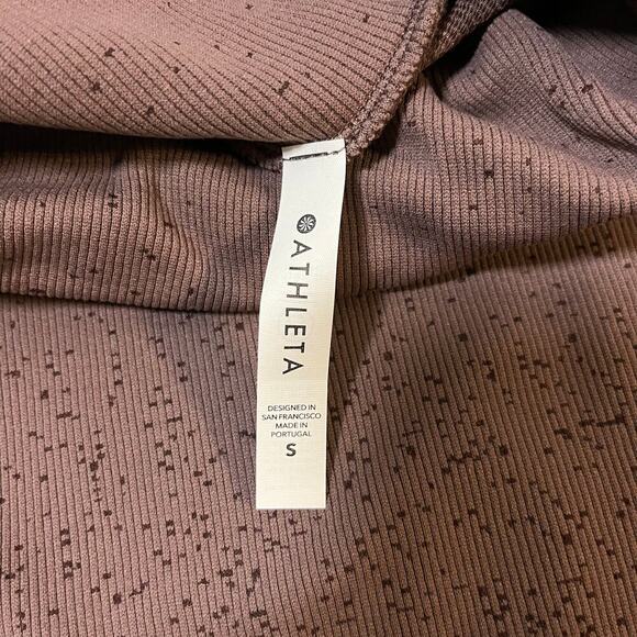 Athleta Flurry Blizzard Gradient Turtleneck Sweater Top Purple Size Small Ribbed - Picture 6 of 10